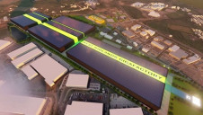 Pictured: An artist's CGI rendering of the proposed Gigafactory, aerial view. Image: Coventry City Council